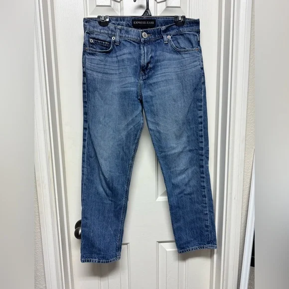 Express Jeans Express Womens Medium Blue Boyfriend Jeans